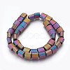 Electroplated Non-magnetic Synthetic Hematite Beads Strands G-P392-U04-1