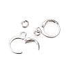 Pandahall Brass Huggie Hoop Earring Findings & Open Jump Rings KK-TA0007-84B-S-20