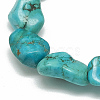 Synthetic Turquoise Beaded Stretch Bracelets BJEW-S134-06-2
