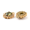 Real 18K Gold Plated Brass Micro Pave Cubic Zirconia Charms ZIRC-Z023-04B-NR-3