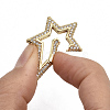 Brass Micro Pave Cubic Zirconia Spring Gate Rings ZIRC-S066-034B-NF-3