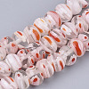 Handmade Millefiori Glass Beads Strands LK-T001-08-2