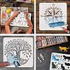 Large Plastic Reusable Drawing Painting Stencils Templates DIY-WH0172-658-4