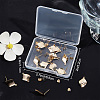 Beebeecraft 20Pcs Brass Stud Earring Findings KK-BBC0004-36-7