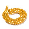 Opaque Solid Color Electroplate Glass Beads Strands GLAA-F029-P4mm-A04-2