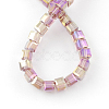 Electroplate Glass Beads Strands EGLA-R030-6x6mm-15-2