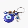 Teardrop Evil Eye Lampwork Keychain KEYC-JKC00244-4