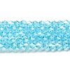 Transparent Electroplate Glass Beads Strands EGLA-A039-T3mm-A20-1