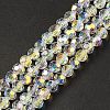 Transparent Electroplate Glass Beads Strands EGLA-I015-05-1