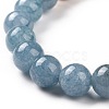 4Pcs Natural Larvikite & Quartz(Dyed) & Lava Rock & Lapis Lazuli and Wood Beads Stretch Bracelets Set BJEW-JB08934-6