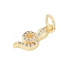 Rack Plating Brass Clear Cubic Zirconia Pendants KK-Z060-01G-01-2