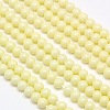 Eco-Friendly Round Baking Paint Glass Beads Strands HY-A003-8mm-RV02-1