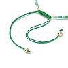 4mm Faceted Round Natural Green Aventurine Beads & Handmade Seed Beads Braided Bracelet Making AJEW-MZ00003-04-3