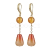 Natural Carnelian & Crackle Agate Beads Earring & Bracelets Set SJEW-JS01309-4