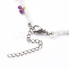 Beaded Necklaces & 304 Stainless Steel Satellite Chain Necklace Sets NJEW-JN03459-13