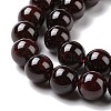 Natural Garnet Round Beads Strands G-A025-02-4