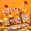 BENECREAT Rectangle Plastic Candy Bags for Thanksgiving Day CON-BC0007-06-4