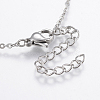 304 Stainless Steel Pendant Necklaces NJEW-K107-23A-3