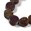 Electroplated Natural Druzy Agate Beads Strands G-M433-01E-4