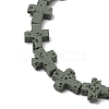 Synthetic Lava Rock Beads Strands G-B087-01A-08-3