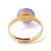 Natural Mixed Gemstone Adjustable Rings RJEW-JR00402-5