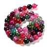 Natural Agate Round Beads Strand G-L085-8mm-01-4