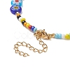 Natural Pearl & Millefiori & Seed Glass Beaded Necklace for Women NJEW-JN04160-6