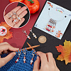 Autumn Theme Acrylic Beaded Locking Stitch Markers HJEW-PH01753-3