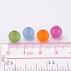 Mixed Color Frosted Round Shaped Transparent Acrylic Beads X-PL582M-4