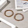 2Pcs 2 Color Natural Wood & Synthetic Hematite & Alloy Buddhist Head Beaded Stretch Bracelets Set for Women BJEW-JB09154-5