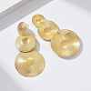 Zinc Alloy Triple Textured Disc Dangle Stud Earring for Women YO6047-2