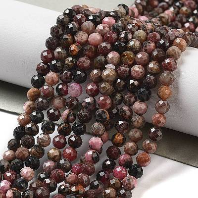 Natural Rhodonite Beads Strands G-G161-A08-03-1