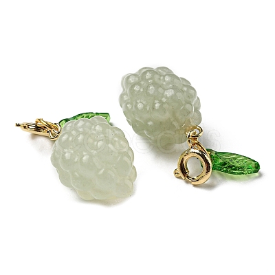 Natural Xiuyan Jade Grapes Pendant Decorations G-R489-08G-1