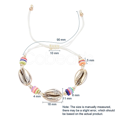 (Jewelry Parties Factory Sale)Nylon Thread Cord Braided Bead Bracelets BJEW-JB05074-05-1