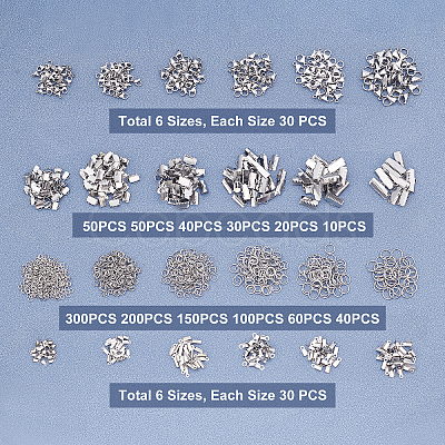 Unicraftale 1410Pcs Stainless Steel Findings Kits for DITY Jewelry Making DIY-UN0002-49P-1