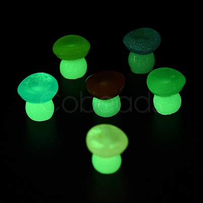 Luminous Resin Mushroom Ornament RESI-F045-10A-1