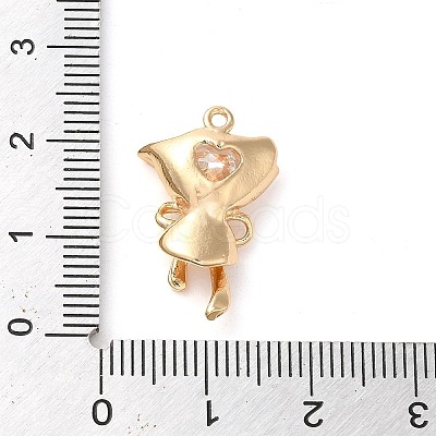 Brass with Glass Pendants KK-G483-05G-1