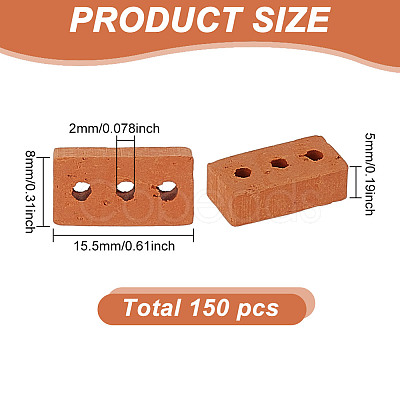 GOMAKERER 150Pcs Mini Ceramic Bricks AJEW-GO0001-82-1