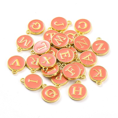 Initial Letter A~Z Alphabet Enamel Charms ENAM-Q437-11-1