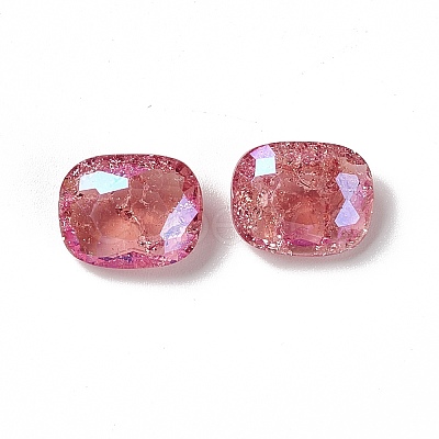 Crackle Moonlight Style K9 Glass Rhinestone Cabochons RGLA-J025-B-IO-1