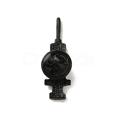 Black Alloy Brooches JEWB-S014-02C-1