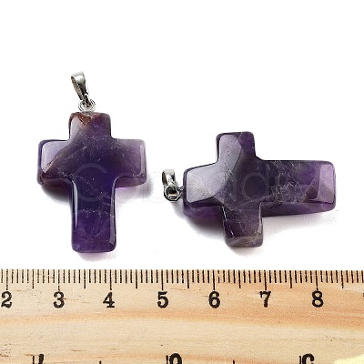 Natural Amethyst Pendants G-A231-02A-1