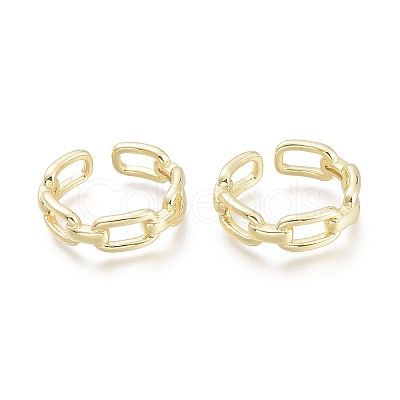 Brass Cuff Rings X-RJEW-F103-04-G-1