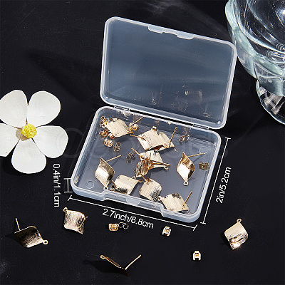 Beebeecraft 20Pcs Brass Stud Earring Findings KK-BBC0004-36-1