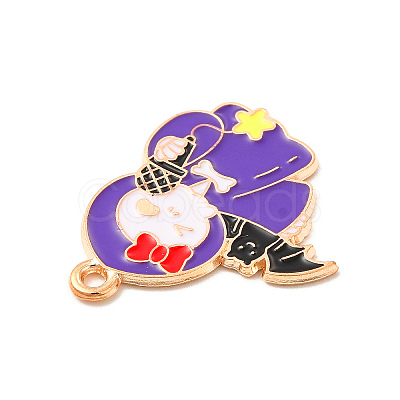 Halloween Theme Alloy Enamel Pendants ENAM-I053-A02-1