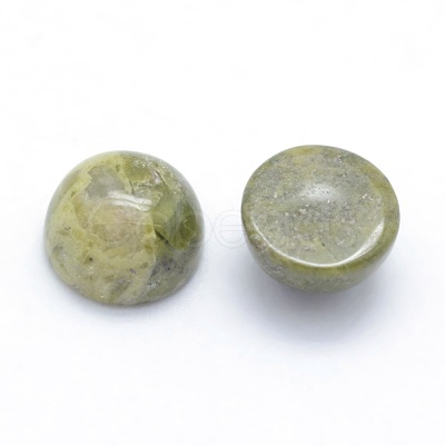 Natural Unakite Cabochons G-P393-R31-6mm-1