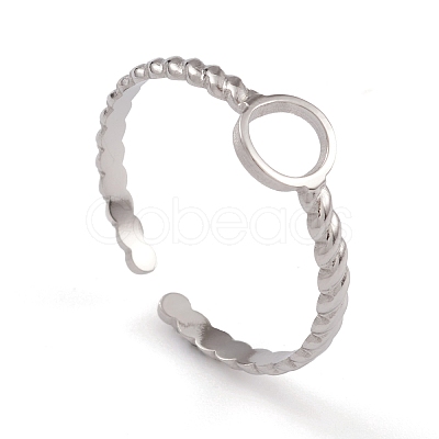 Non-Tarnish 304 Stainless Steel Cuff Rings RJEW-G285-65P-1