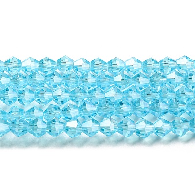 Transparent Electroplate Glass Beads Strands EGLA-A039-T3mm-A20-1