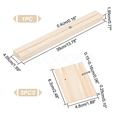 Wood Earring Display Stands EDIS-WH0012-1