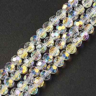 Transparent Electroplate Glass Beads Strands EGLA-I015-05-1